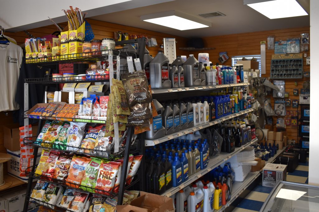 Rack holding all kinds of snacks