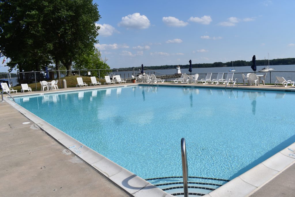 Bohemia Bay Yacht Harbour pool overlooking Bohemia River