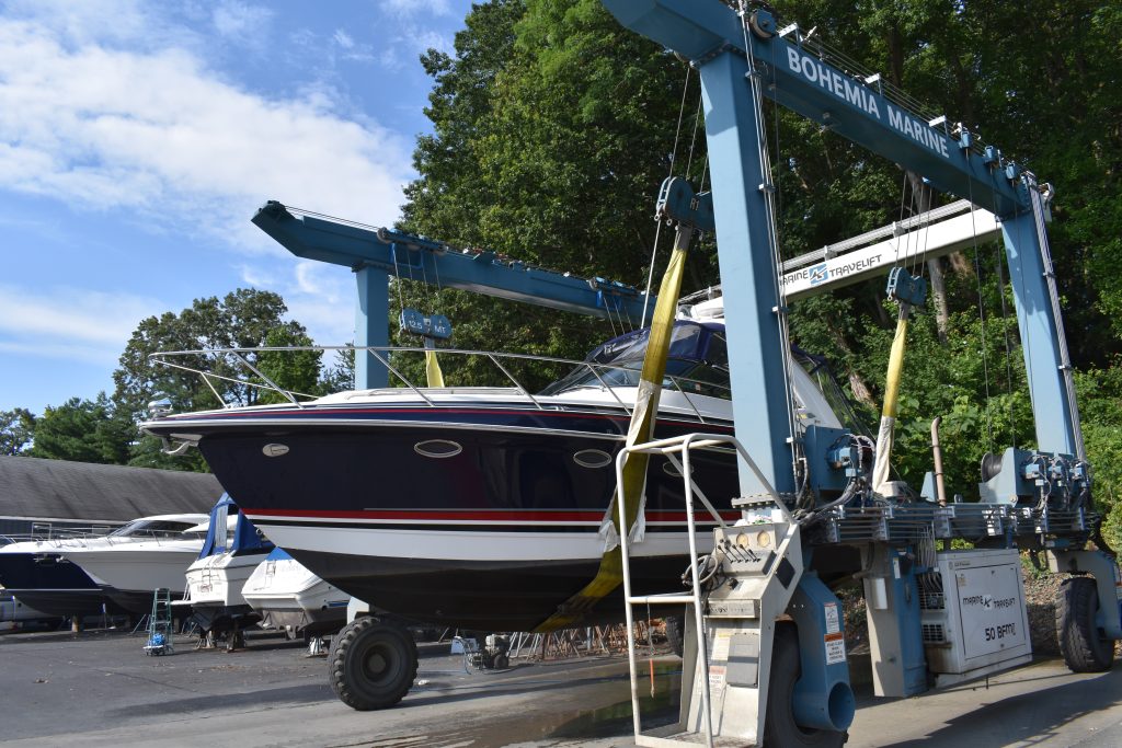 View of Marine Travelift in use