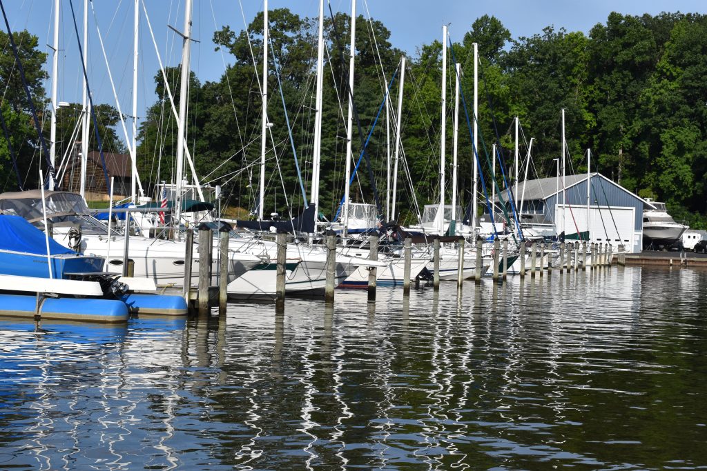 View of marina services area from the water