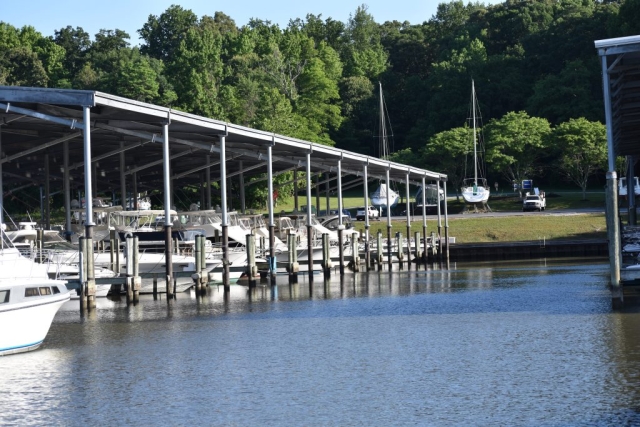 Waterway near E Dock's covered slips