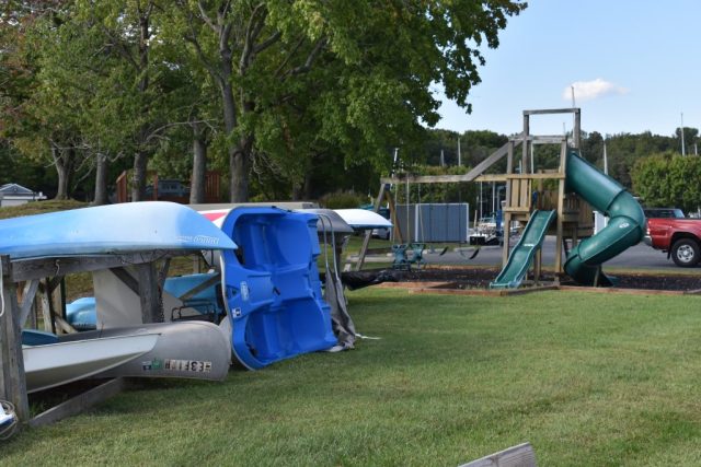 BBYH playground and small boat storage racks